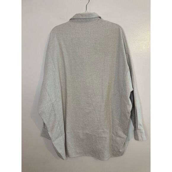 NWT Frank & Eileen McLoughlin Lagenlook Oversized Chore Shacket Natural Size M/L - Picture 3 of 11